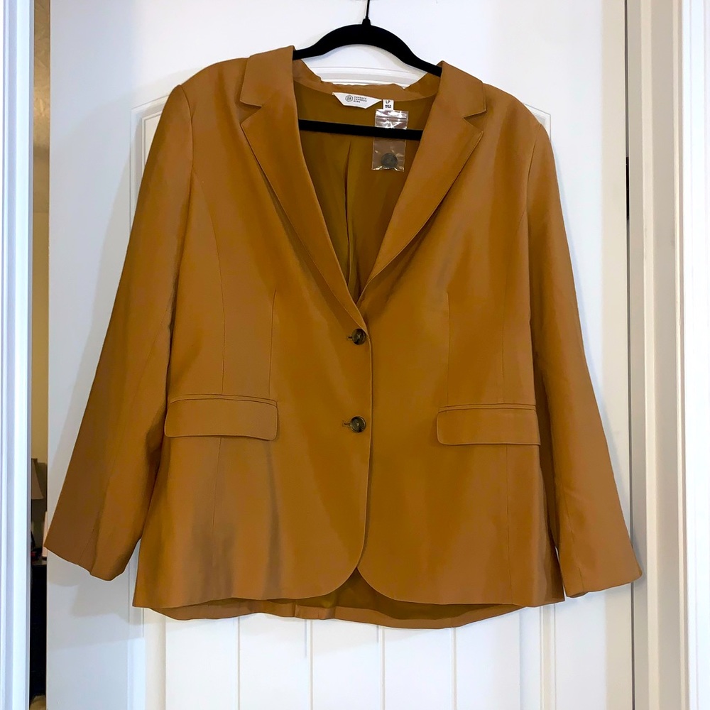 Candace Cameron Bure Tan Boyfriend Blazer Size Large Petite
